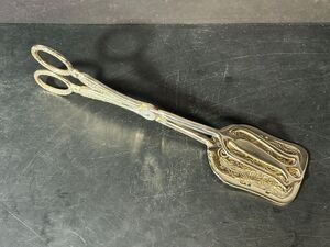 Vintage Silverplate Scissor Serving Tongs Ornate Pastry Bon Bon Tongs